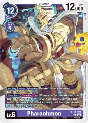 Pharaohmon, Digimon card BT16-078