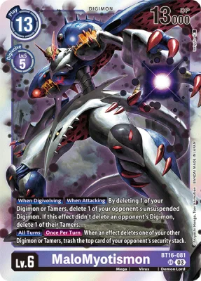 MaloMyotismon, Digimon card BT16-081