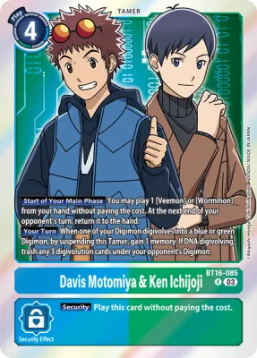 Davis Motomiya & Ken Ichijoji, Digimon card BT16-085