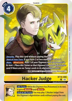 Hacker Judge, Digimon card BT16-086