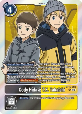 Cody Hida & T.K. Takaishi, Digimon card BT16-088