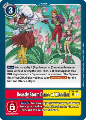 Beastly Storm Dance of Affection, Digimon card BT16-091