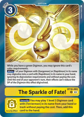 The Sparkle of Fate!, Digimon card BT16-093