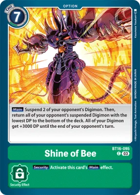 Shine of Bee, Digimon card BT16-095