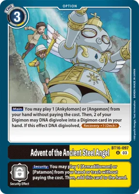 Advent of the Ancient Steel Angel, Digimon card BT16-097