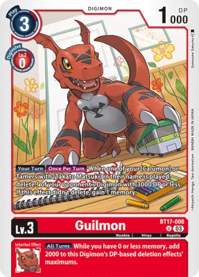 Guilmon, Digimon card BT17-008