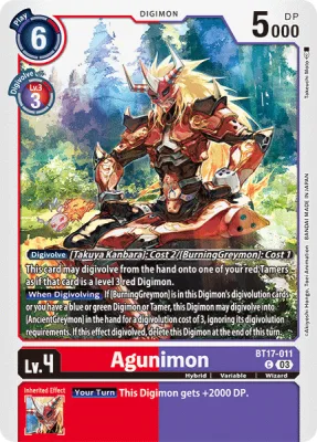 Agunimon, Digimon card BT17-011