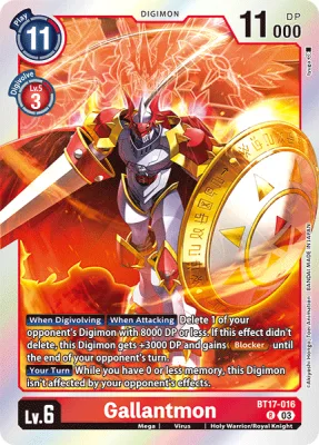 Gallantmon, Digimon card BT17-016