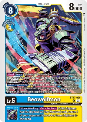 Beowolfmon, Digimon card BT17-026