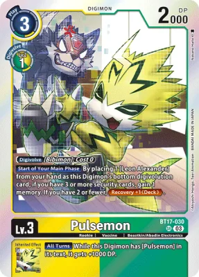 Pulsemon, Digimon card BT17-030