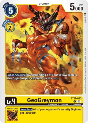 GeoGreymon, Digimon card BT17-033