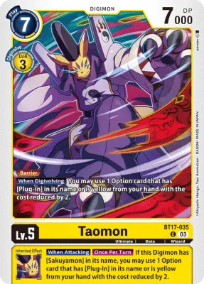 Taomon, Digimon card BT17-035