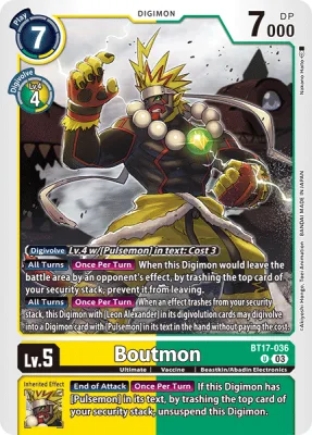 Boutmon, Digimon card BT17-036