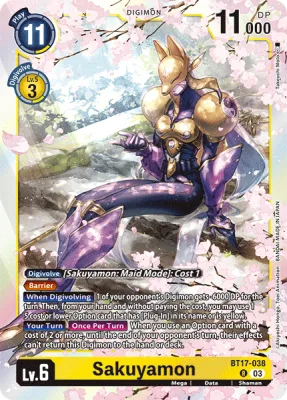 Sakuyamon, Digimon card BT17-038