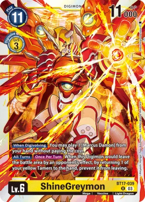 ShineGreymon, Digimon card BT17-039