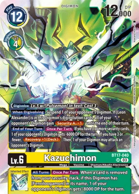 Kazuchimon, Digimon card BT17-040