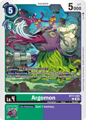 Argomon, Digimon card BT17-045