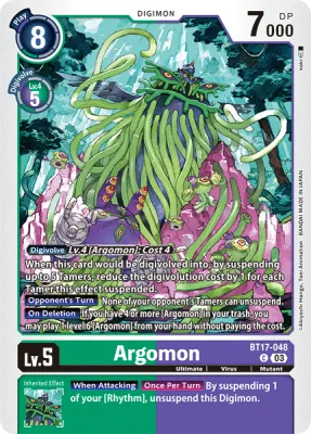 Argomon, Digimon card BT17-048