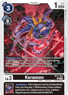 Keramon, Digimon card BT17-053