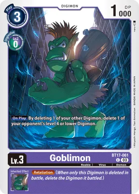 Goblimon, Digimon card BT17-061