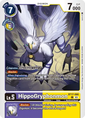HippoGryphonmon, Digimon card BT17-066