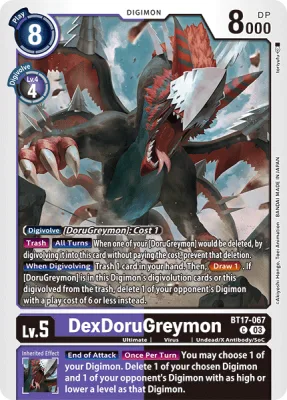 DexDoruGreymon, Digimon card BT17-067
