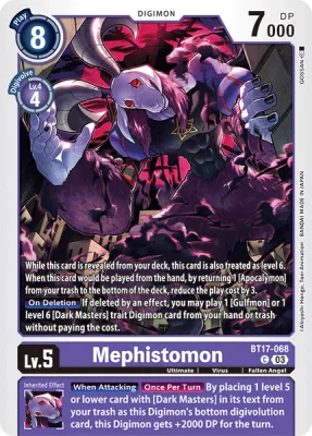 Mephistomon, Digimon card BT17-068