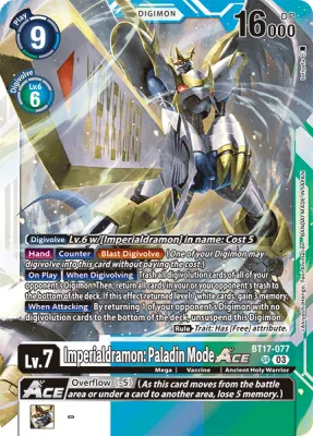 Imperialdramon: Paladin Mode ACE, Digimon card BT17-077
