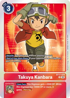 Takuya Kanbara, Digimon card BT17-079