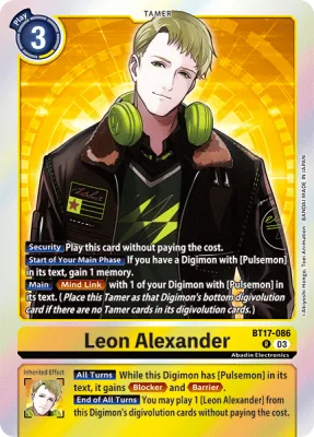 Leon Alexander, Digimon card BT17-086