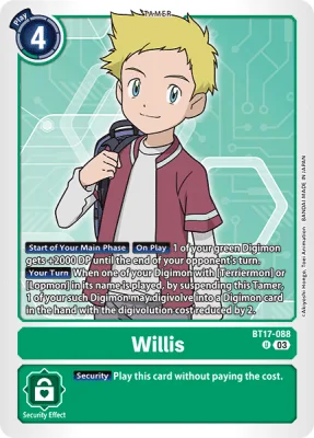 Willis, Digimon card BT17-088