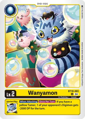 Wanyamon, Digimon card BT18-003