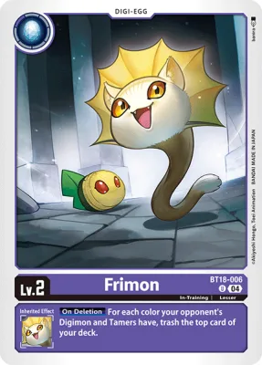 Frimon, Digimon card BT18-006