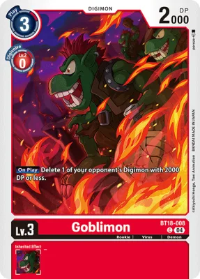 Goblimon, Digimon card BT18-008