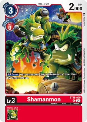 Shamanmon, Digimon card BT18-009