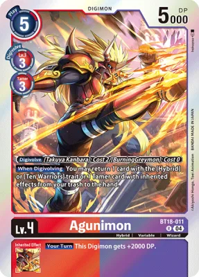Agunimon, Digimon card BT18-011