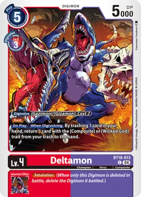 Deltamon, Digimon card BT18-013