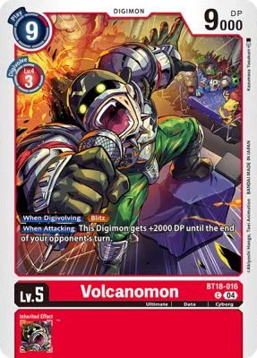 Volcanomon, Digimon card BT18-016