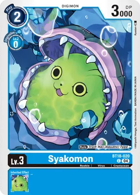 Syakomon, Digimon card BT18-020
