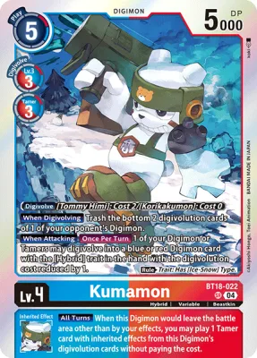 Kumamon, Digimon card BT18-022