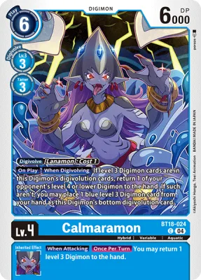 Calmaramon, Digimon card BT18-024