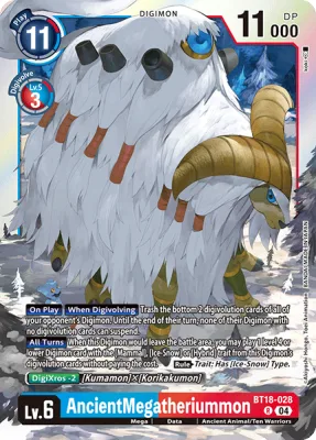 AncientMegatheriummon, Digimon card BT18-028