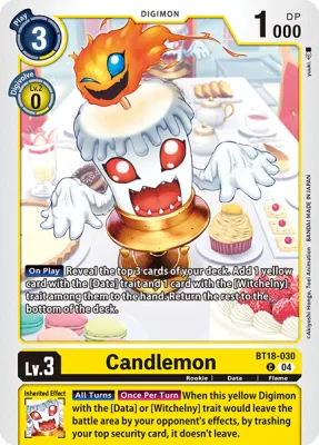 Candlemon, Digimon card BT18-030