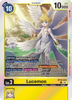 Lucemon, Digimon card BT18-034