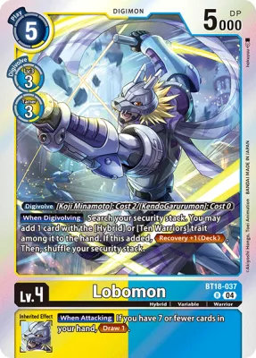 Lobomon, Digimon card BT18-037