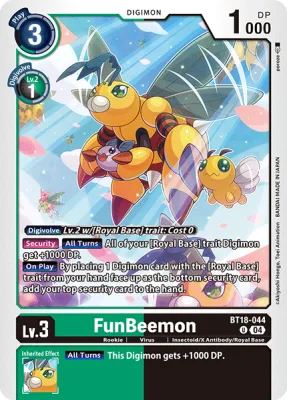 FunBeemon, Digimon card BT18-044