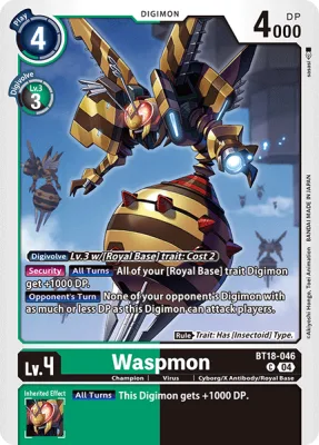 Waspmon, Digimon card BT18-046