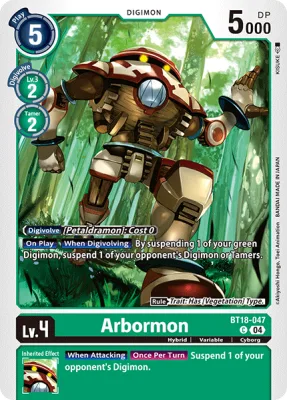 Arbormon, Digimon card BT18-047
