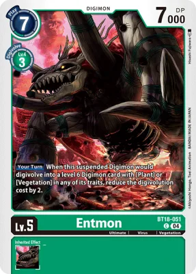 Entmon, Digimon card BT18-051