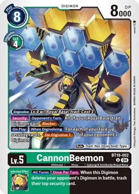 CannonBeemon, Digimon card BT18-052